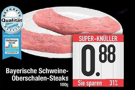 Bayerische Schweine-Oberschalen-Steaks 100g