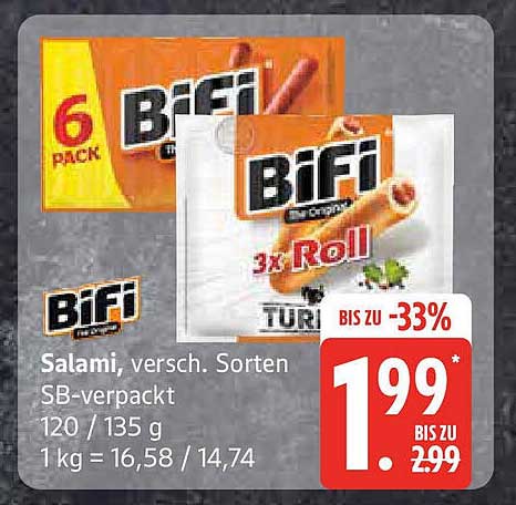 Bifi Salami, verschiedene Sorten, 6er Pack