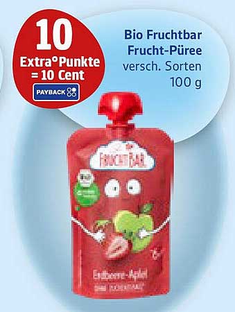 Bio Fruchtbar Frucht-Püree versch. Sorten 100 g