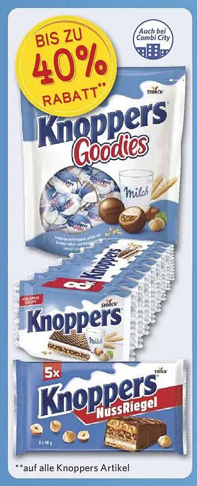 Bis zu 40% Rabatt auf alle Knoppers Artikel