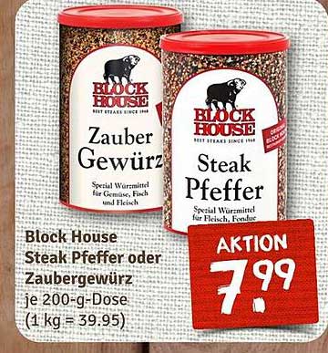 Block House Steak Pfeffer oder Zaubergewürz je 200-g-Dose