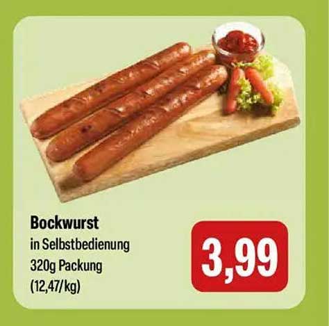 Bockwurst in Selbstbedienung 320g Packung