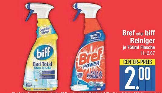 Bref oder biff Reiniger je 750ml Flasche