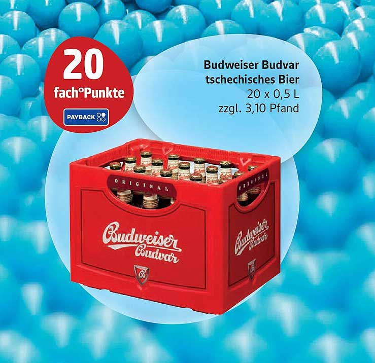 Budweiser Budvar tschechisches Bier 20 x 0,5 L
