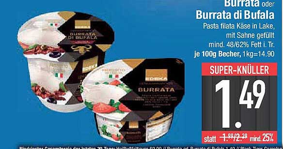 Burrata oder Burrata di Bufala