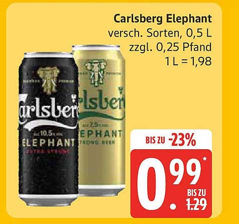 Carlsberg Elephant - Verschiedene Sorten, 0,5 L