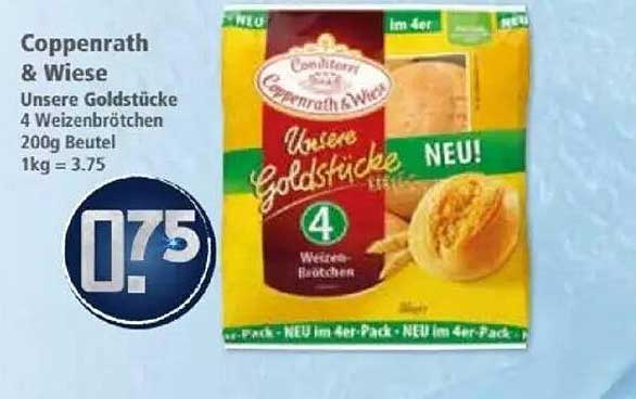 Coppenrath & Wiese Unsere Goldstücke 4 Weizenbrötchen 200g Beutel