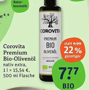 Corovita Premium Bio-Olivenöl 500 ml
