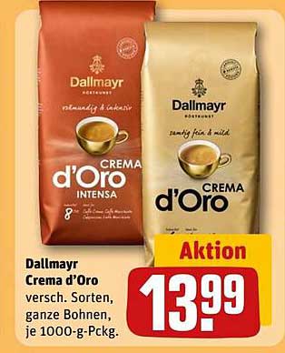 Dallmayr Crema d’Oro - Auswahl an ganzen Bohnen, 1000 g-Packung