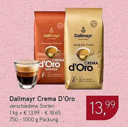 Dallmayr Crema D'Oro - verschiedene Sorten