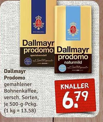 Dallmayr Prodomo gemahlener Bohnenkaffee, verschiedene Sorten, je 500-g-Pckg.