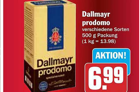Dallmayr prodomo verschiedene Sorten 500 g Packung