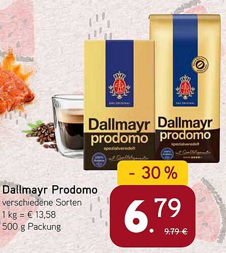 Dallmayr Prodomo – verschiedene Sorten, 500 g Packung
