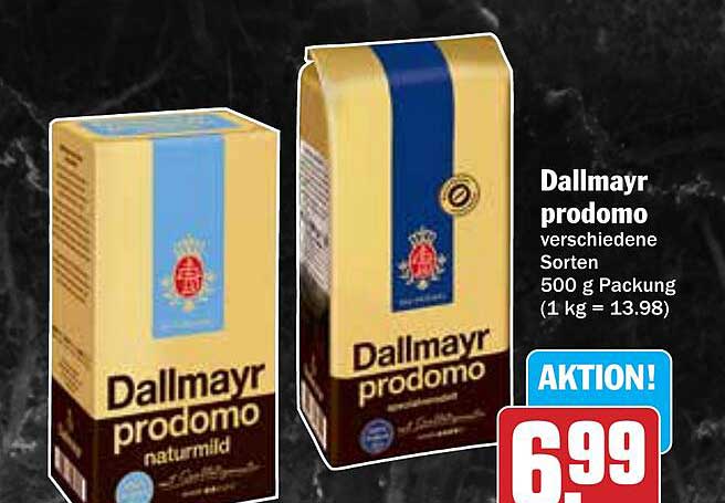 Dallmayr prodomo - verschiedene Sorten 500 g Packung