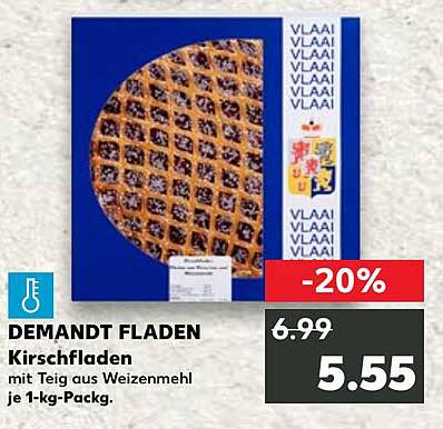 DEMANDT FLADEN Kirschfladen mit Teig aus Weizenmehl je 1-kg-Packg.