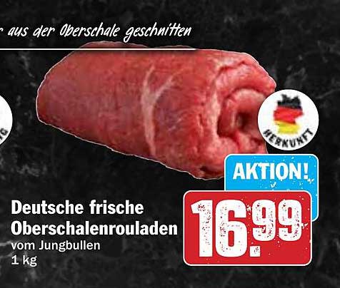Deutsche frische Oberschalenrouladen vom Jungbullen (1 kg)
