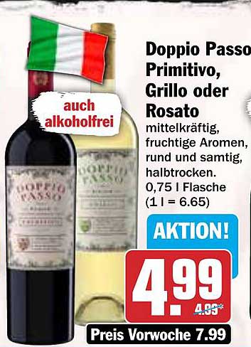 Doppio Passo Primitivo, Grillo oder Rosato