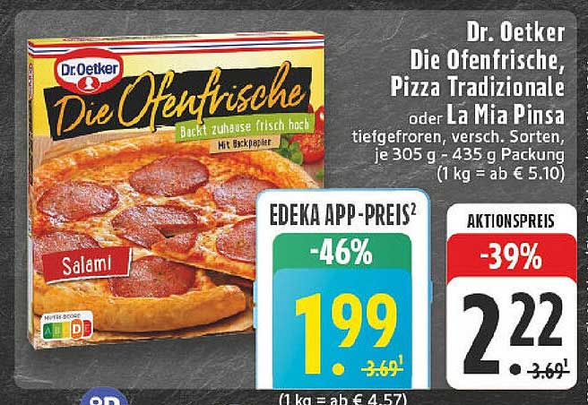 Dr. Oetker Die Ofenfrische, Pizza Tradizionale oder La Mia Pinsa