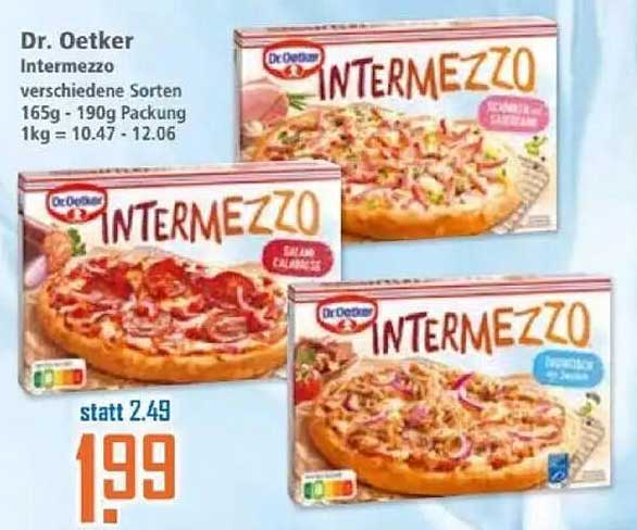 Dr. Oetker Intermezzo verschiedene Sorten - 165g bis 190g Packung