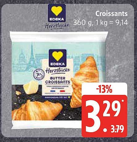 EDEKA Herzstücke Butter Croissants 360 g