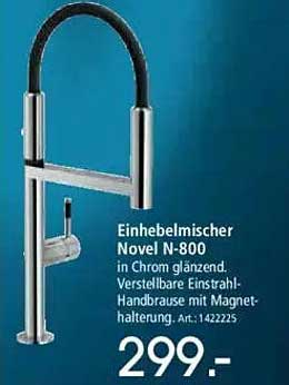 Einhebelmischer Novel N-800 in Chrom glänzend
