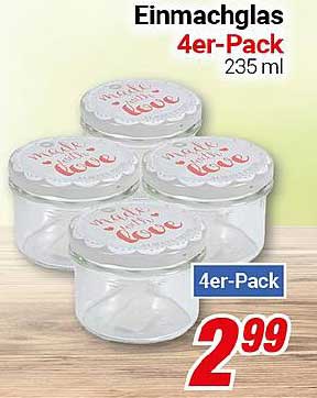 Einmachglas 4er-Pack 235 ml