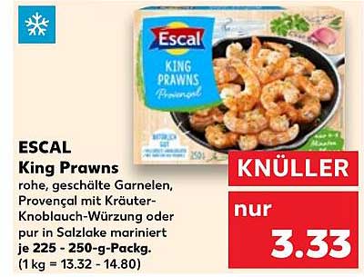 ESCAL King Prawns - rohe, geschälte Garnelen