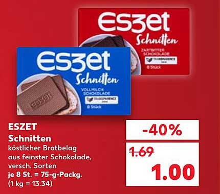 ESZET Schnitten – köstlicher Brotbelag aus feinster Schokolade