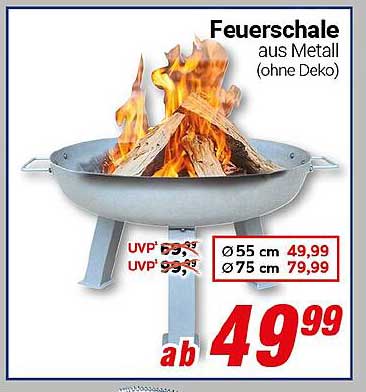 Feuerschale aus Metall (ohne Deko)