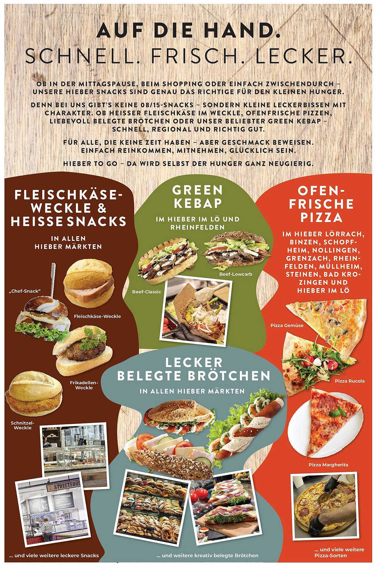FLEISCHKÄSE-WECKLE & HEISSE SNACKS