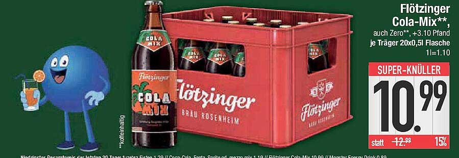 Flötzinger Cola-Mix 20er Träger