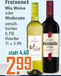 Freixenet Mia Weine oder Mederano 0,75l Flasche