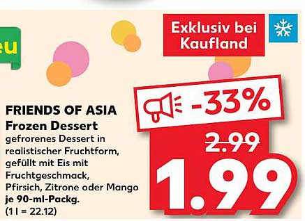 FRIENDS OF ASIA Frozen Dessert - gefrorenes Dessert in realistischer Fruchtform