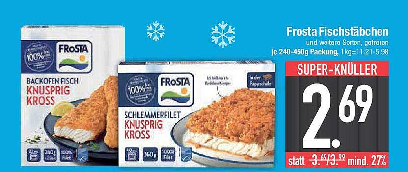 Frosta Fischstäbchen und weitere Sorten, gefroren
