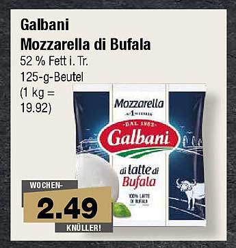 Galbani Mozzarella di Bufala 52 % Fett i. Tr. 125-g-Beutel