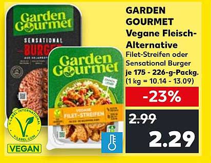 GARDEN GOURMET Vegane Fleisch-Alternative – Filet-Streifen oder Sensational Burger