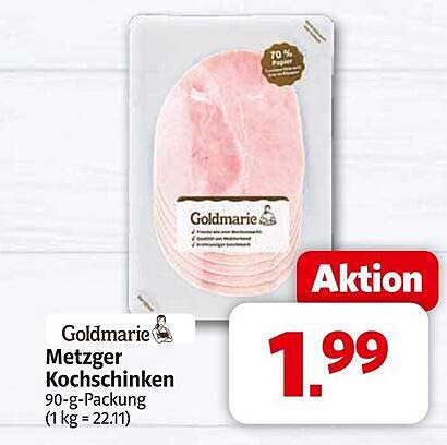 Goldmarie Metzger Kochschinken 90-g-Packung