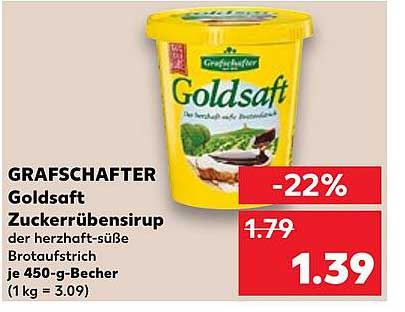 GRAFSCHAFTER Goldsaft Zuckerübensirup 450-g-Becher