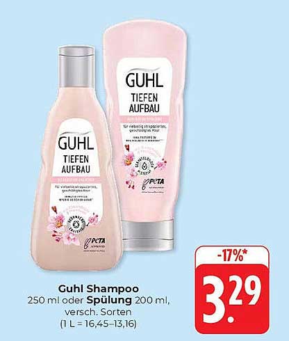 Guhl Shampoo 250 ml oder Spülung 200 ml, verschiedene Sorten