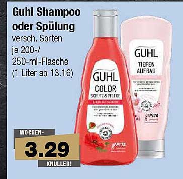 Guhl Shampoo oder Spülung - verschiedene Sorten je 200 ml