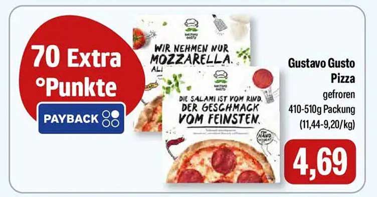 Gustavo Gusto Pizza gefroren 410-510g Packung
