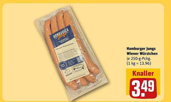 Hamburger Jungs Wiener Würstchen je 250-g-Pack.