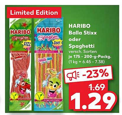 HARIBO Balla Stixx oder Spaghetti 175 - 200 g-Packungen