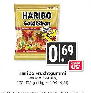 Haribo Fruchtgummi - Goldbären, versch. Sorten, 160-175 g