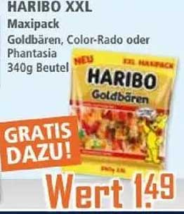 HARIBO XXL Maxipack – Goldbären, Color-Rado oder Phantasia 340g Beutel