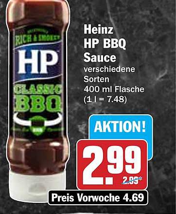 Heinz HP BBQ Sauce verschiedene Sorten 400 ml Flasche
