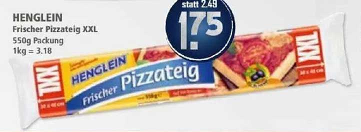 HENGLEIN Frischer Pizzateig XXL 550g