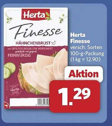Herta Finesse Hähnchenbrust 100-g-Packung