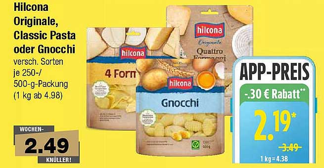Hilcona Originale, Classic Pasta oder Gnocchi, verschiedene Sorten