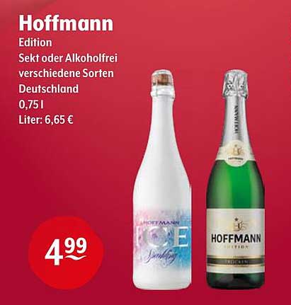 Hoffmann Edition Sekt oder Alkoholfrei 0,75 l